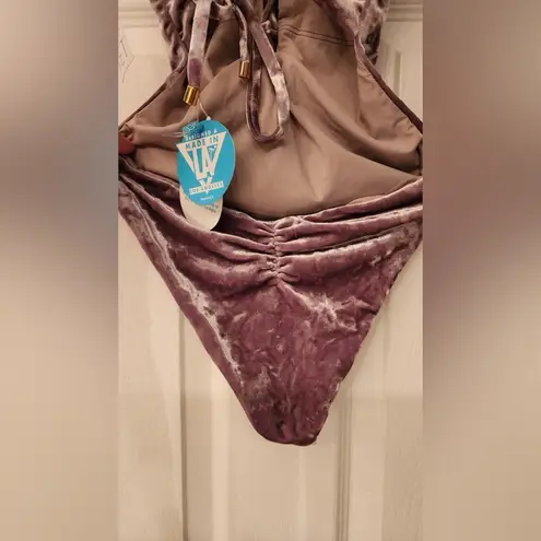 WET Swimwear Retro Summer Becca Purple Velvet Lace