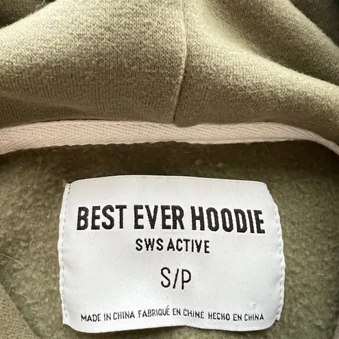 Green Pullover Hoodie with Ribbed Cuffs Size undefined