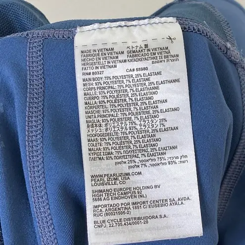 Pearl Izumi Wander Blue Mesh Panel Mid Rise Athletic Leggings With Pockets Sz L