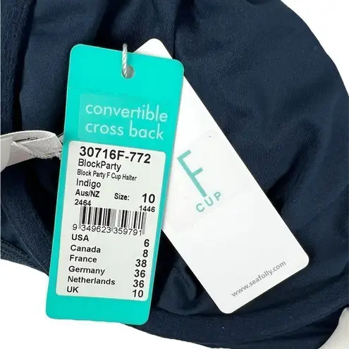 Seafolly Block Party Bikini Top 6 F Cup
