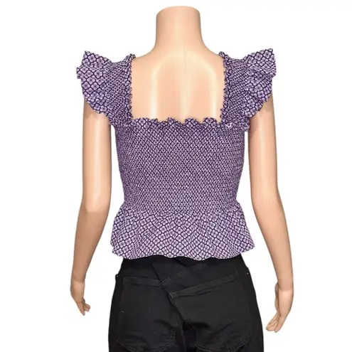 Hill House Paz Crop Top, Floral Jacquard, Medium