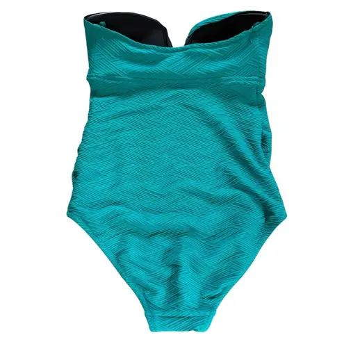 A pea in the pod  Maternity One Piece Swimsuit Strapless Womens Size Small Teal thumbnail 2