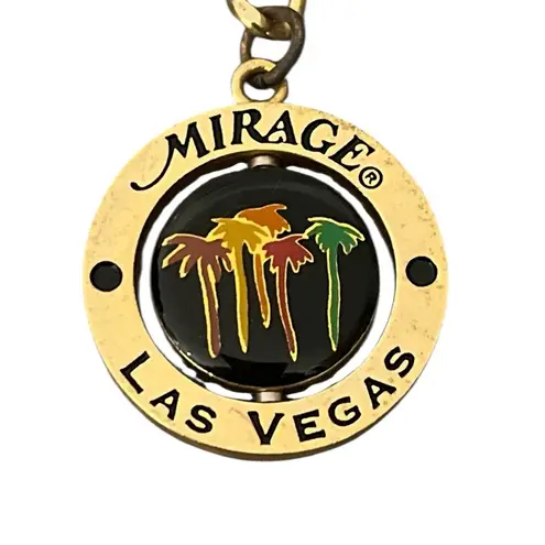 VTG Mirage Hotel Casino Las Vegas Gold Tone Metal Collectible Palm Trees