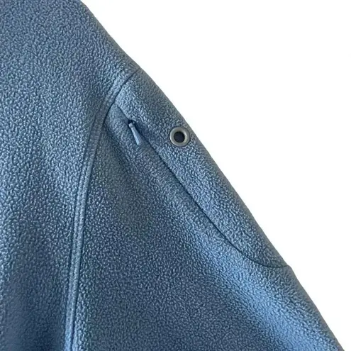 Lands’ End ¼ ZIP Fleece Blue Gray Long Sleeves Soft Cozy Unisex Jacket 3X #1308