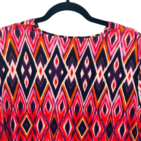Jones New York Bohemian Womens Blouse Size XXL Psychedelic Eclectic Kaleidoscope Twist Top - Image 6