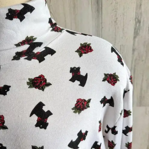 Vintage Christmas Turtleneck scottie dog Shirt – Size XL Holiday