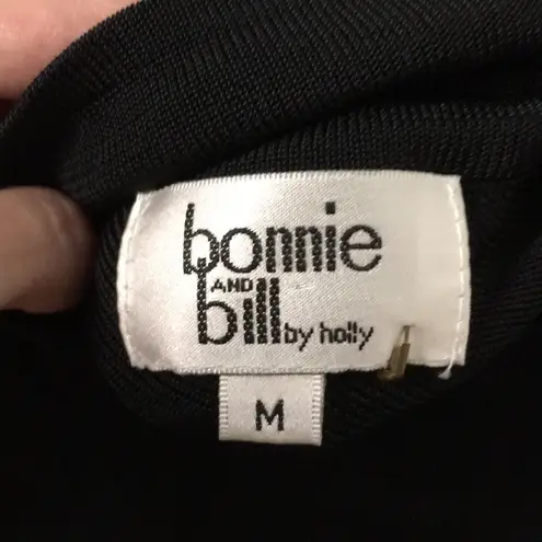 Womens Stretchy Silk Vneck Shirt 3/4” Length Sleeve Open Arms Black Size Medium - Image 7