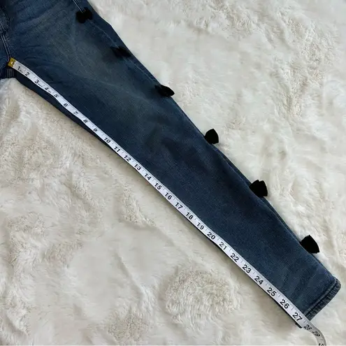 McGuire Denim Anthropologie Newton Mid Rise Bow Detail Skinny Ankle Jean…