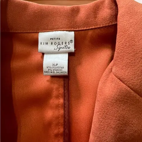 kim rogers Womens xl petite burnt orange blazer