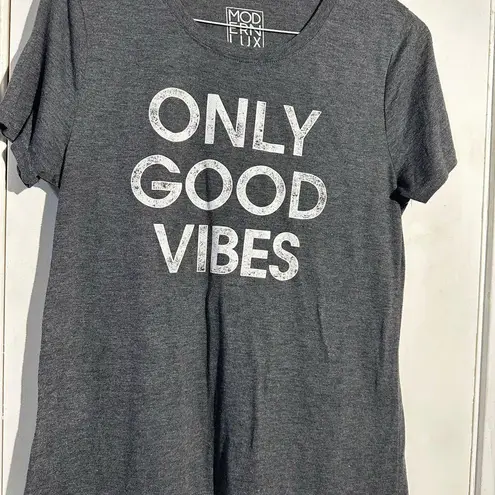 Modern Lux  Charcoal Tee with Positive Message - Image 1
