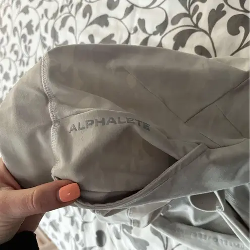 Alphalete  white camo joggers size medium