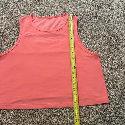 Beyond Yoga bright pink sleeveless cut-out back tank top