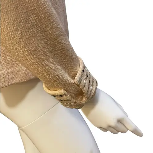 St. John Knit Cream Evening Jacket Rhinestone Pearl Size 8