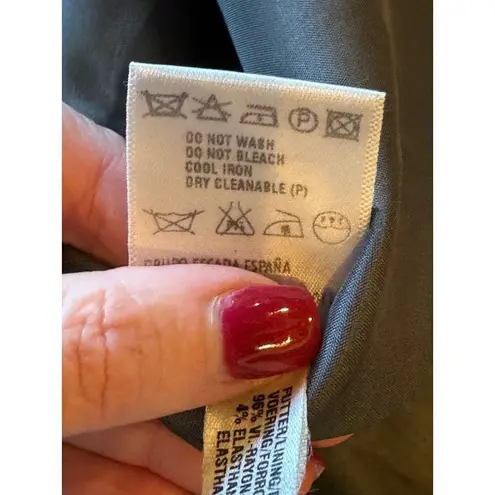 Escada Brown Gray Wool Blend Pocket Panel Front A Line Mini Skirt Size S