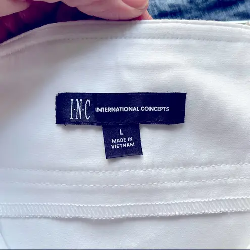 I.N.C. NWT International Concepts White Mini Skirt L Size L