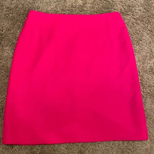 Talbots Hot Pink Barbie Core Wool Pencil Skirt