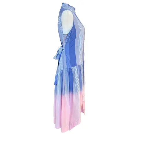 Derek 10 Lam Crosby Dress Size 6 Pink Blue Dip