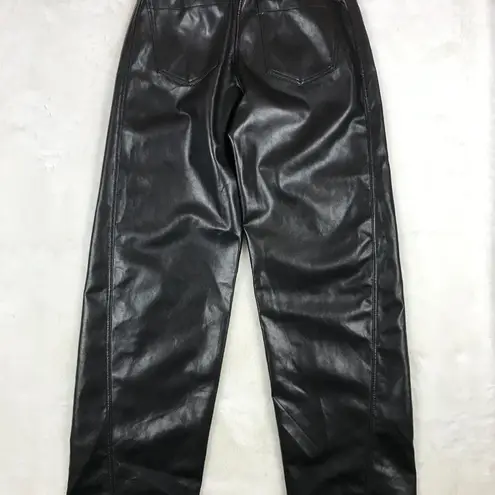 Denim Forum Aritzia The Farrah Faux Leather Pants 25 Black