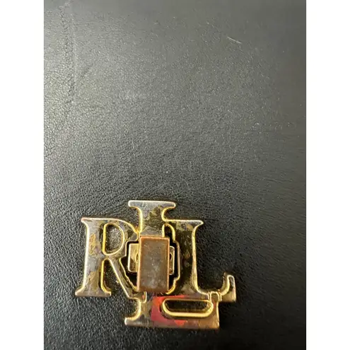 Lauren Ralph Lauren Leather Crossbody Turn Lock Tech Case Gold Mini Black Purse