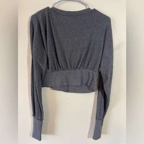 Urban Outfitters Gray Cropped Cardigan with front buttons SZ M