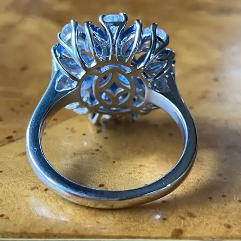 Natural Kyanite Sterling Silver Cocktail Ring Size 7