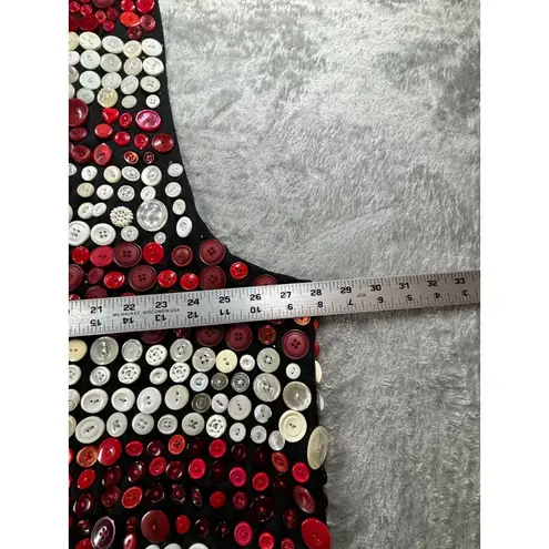 Handmade American Flag Button Vest XXL Patriotic Holiday Vote Election Red