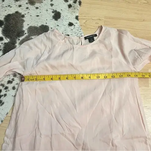 Something Navy Blush Pink Mini Dress Ruffle Hem Size 8 NWT