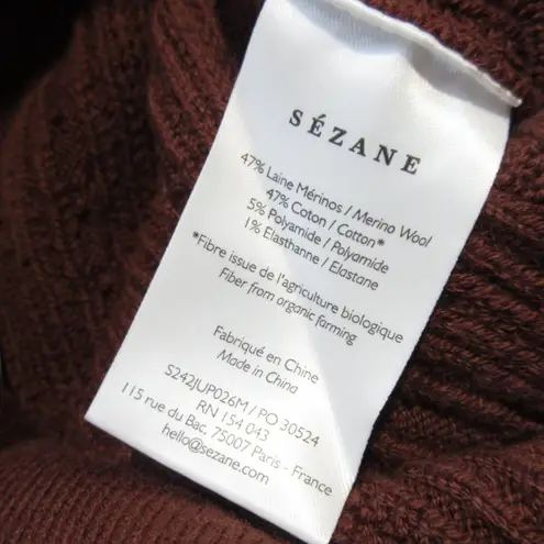Sézane NWT Sezane Marilou in Caramel Cable Knit Merino Wool Midi Sweater Skirt XS