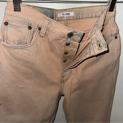 RE/DONE Distressed 90s High Rise Loose Fit Jeans size 27 in Natural Sedona NWT