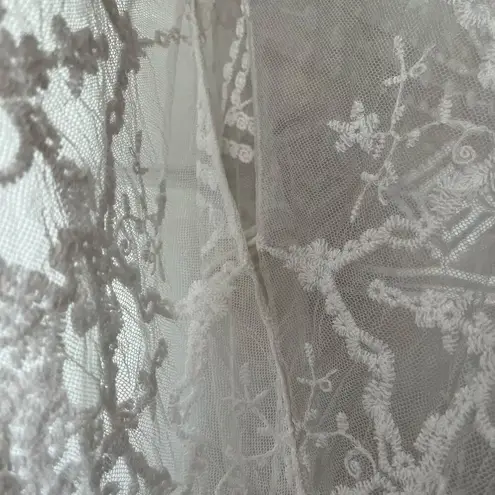 None Mesh Lace Cover-Up - One Size