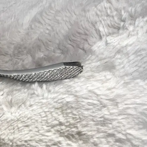 Silver Glitter Belt with Gold Buckle Size M/L