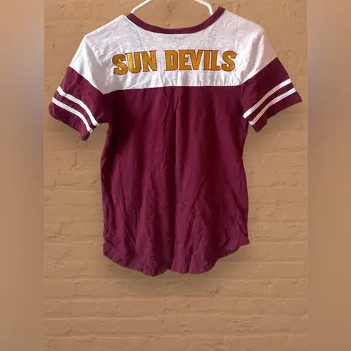 E5 Arizona State Sun Devils Women’s Scoop Neck T-shirt Sports Apparal Small NWT