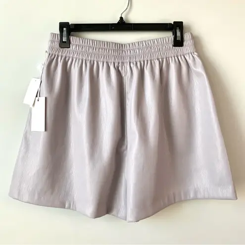 Good American  Faux Leather Shorts Lilac Whisper 3 equals L