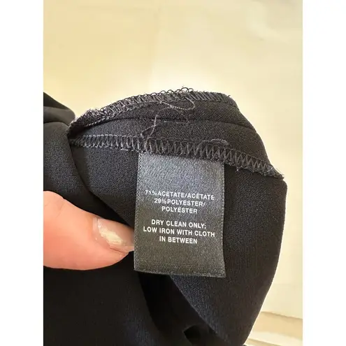 Lafayette 148 | Black Crepe Ankle Length Straight Leg Black Trousers | Size 4