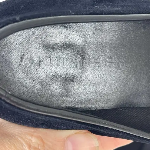 Jon Josef Black Velvet Gatsby Embroidered Skull Flat Loafers Shoes Size 7.5