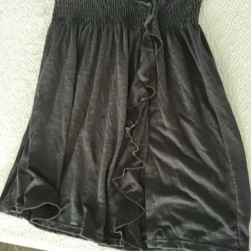 Becca Breezy Basic Ruffle Cover-Up Dress, Black, Large, $78