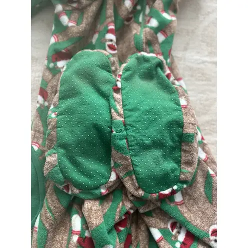 Nick & Nora Sock Monkey Zip Up One Piece PJ Adult Medium Unisex Vintage