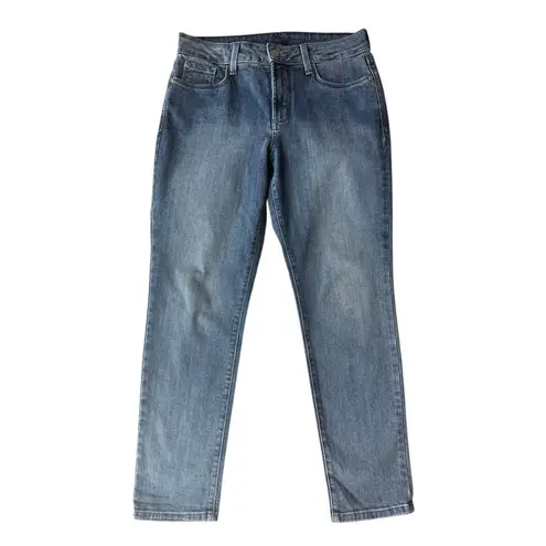 NYDJ Slim Straight Ankle Jeans Medium Wash Size 6 Petite
