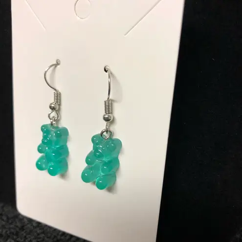 Cute Gummy Bear Earrings Blue