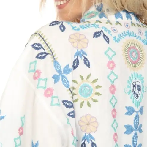 Johnny Was JWLA Oriel Cropped Linen Embroidered Kimono NWT (oversized)!