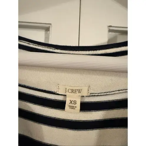 J.crew striped nautical rope and embellished vneck tshirt xs Blue