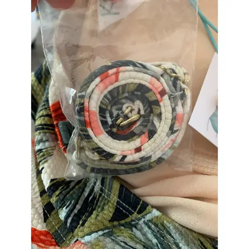 Kona Sol ™ Pique Bandeau High Coverage One Piece Swimsuit Tropical Size Small