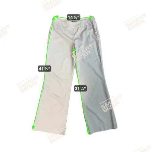 Lafayette 148 Pants Womens 8 Waverly Wide Leg Wool Dress Office Beige Stretch Tan