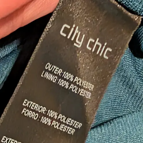 City Chic 🆕 Dress Plus 20 2X Teal Purple Floral Mini Wrap Ruffle Party Sexy NWT