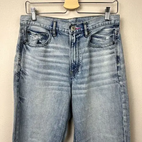 American Eagle   Cropped Wide Leg Jeans Womens Size 6 Baggy‎ 90s High Rise Y2K