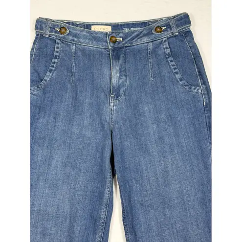 Pilcro Women's High Waisted Wide Leg Jeans trousers pockets size 26