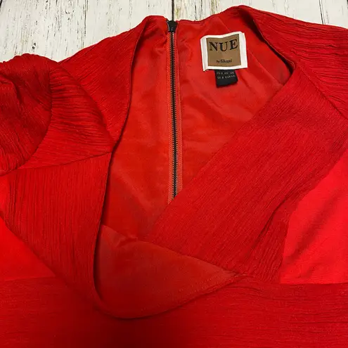 Nue By Shani Ruched Bodycon Shapewear Knit Dress Red Size 6