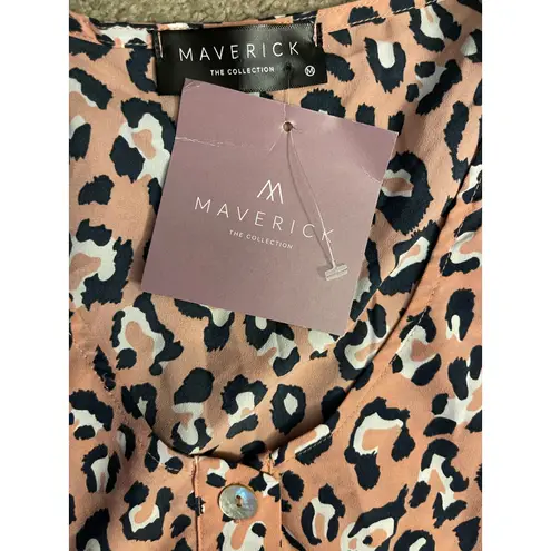NWT Maverick Oversized Pink Leopard Print Babydoll Dress Size Medium