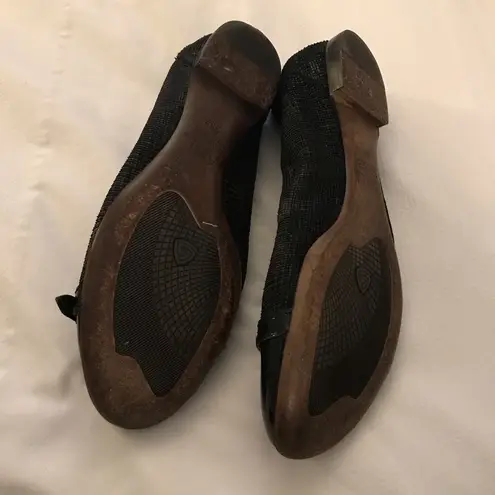 AGL Attilio Giusti Leombruni Cap Toe Ballet Flat Black Size 7.5