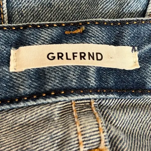 GRLFRND The Cindy High Rise Cutoff Shorts Blue Size 27